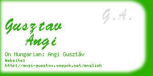 gusztav angi business card