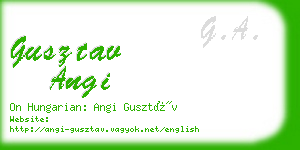 gusztav angi business card